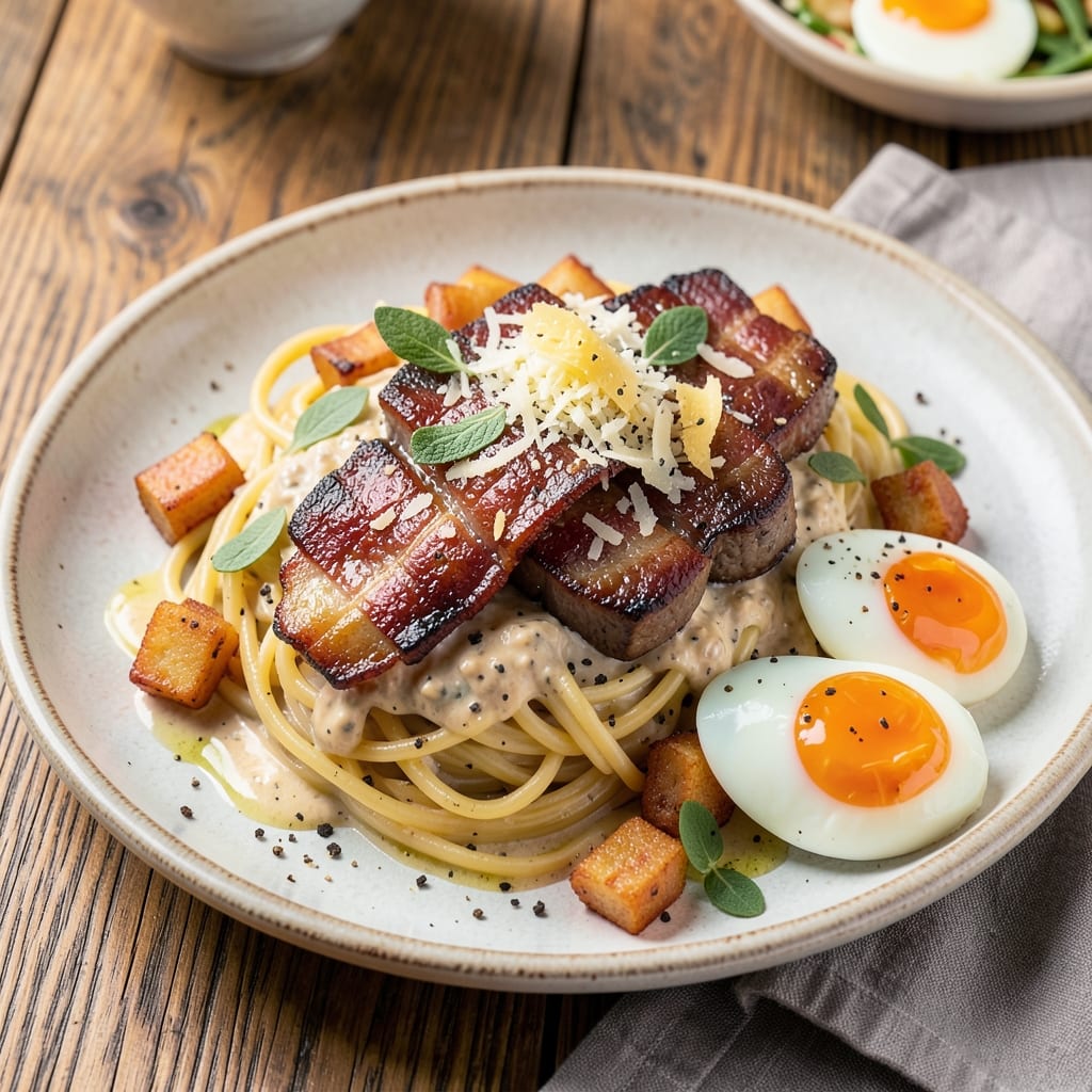 Beef Bacon Carbonara Recipe: Crispy Pancetta and Eggy Silk in One Pan