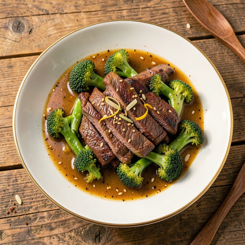 Beef and Broccoli in Garlic Sauce Recipe: Wok-Heated Crispy Beef and Fragrant Greens