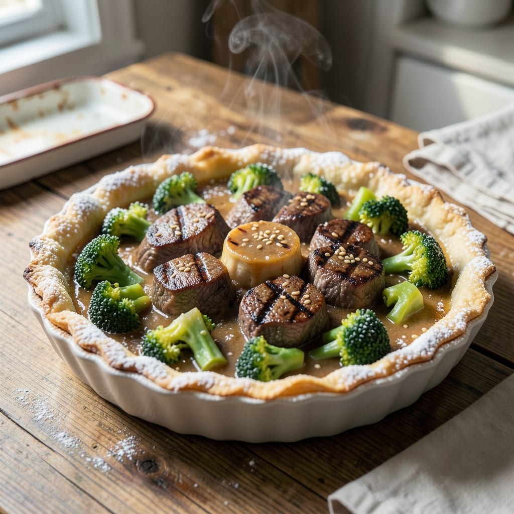 Beef and Broccoli Pie Recipe: Flaky Top Crust Meets Savory Filling Magic