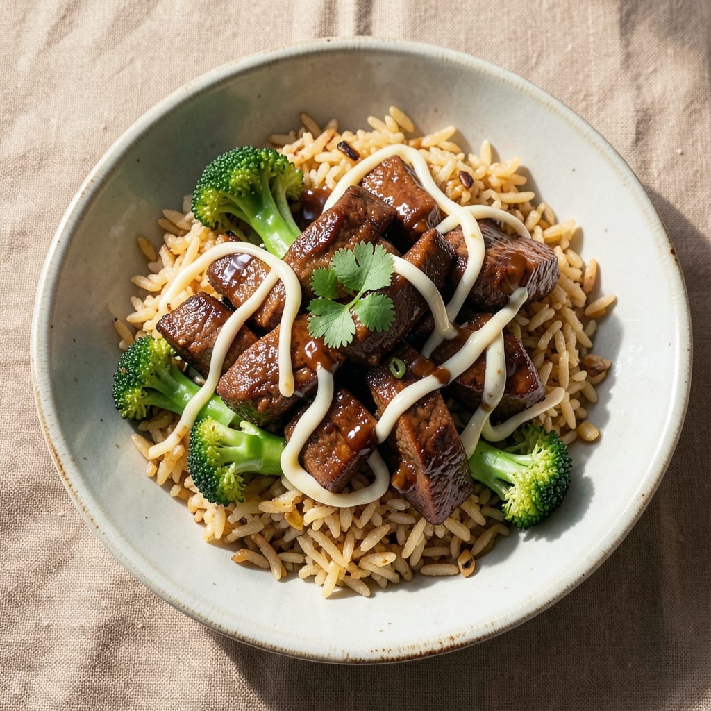 Beef and Broccoli Fried Rice Recipe: Wok-Hei Crispy Beef and Silky Rice Bites