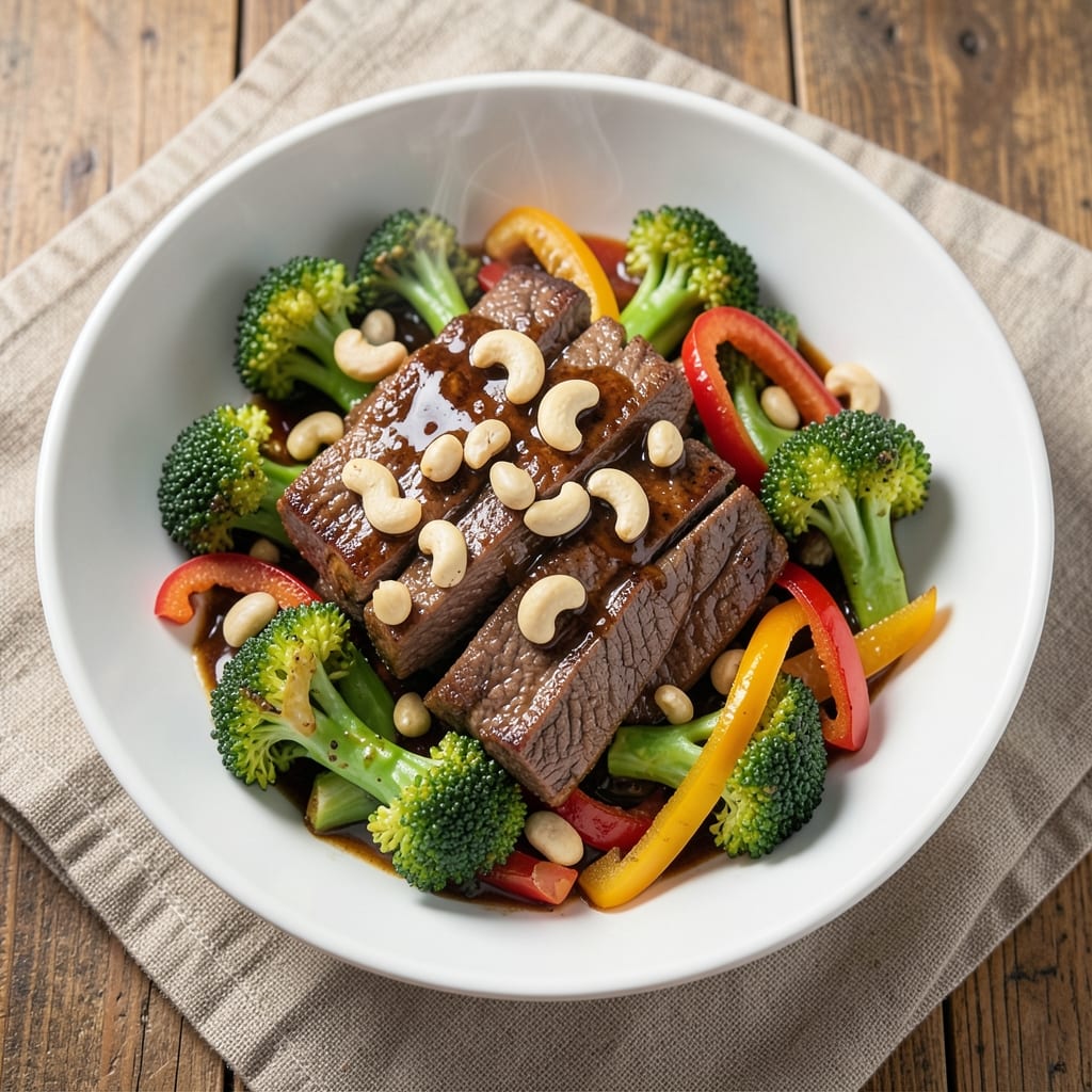 Beef and Cashew Stir Fry Recipe: Wok-Heated Crunch and Nutty Depth