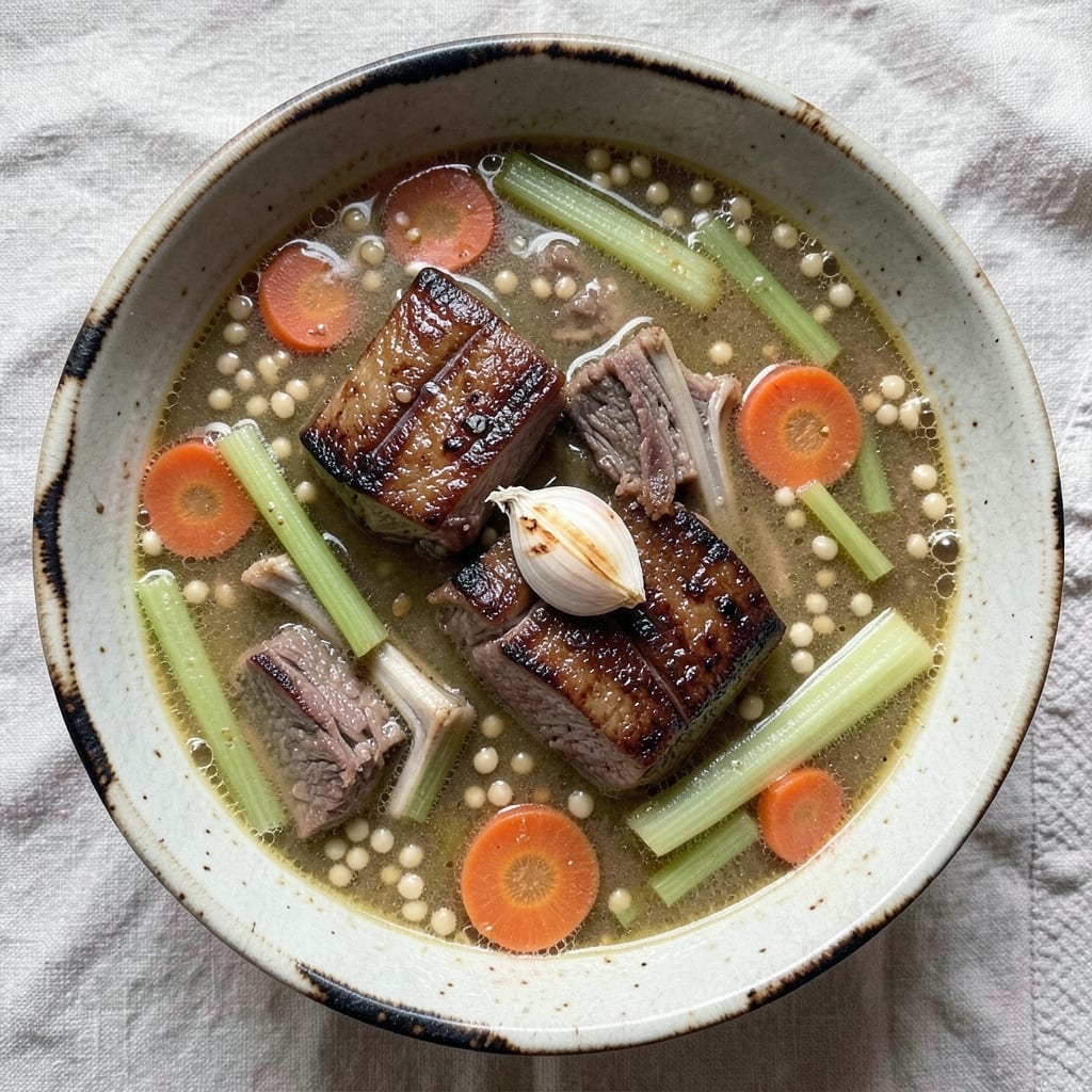 Beef Barley Soup Recipe With Soup Bones: Rich Umami Depth From Homemade Stock