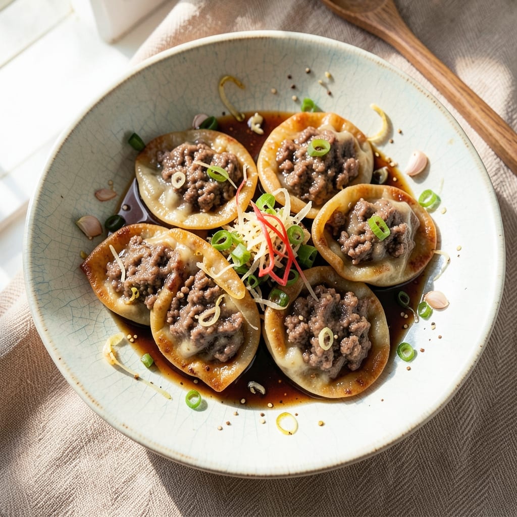 Beef and Flat Dumplings Recipe: Wok-Hei Crispy Edges and Silky Broth Fusion