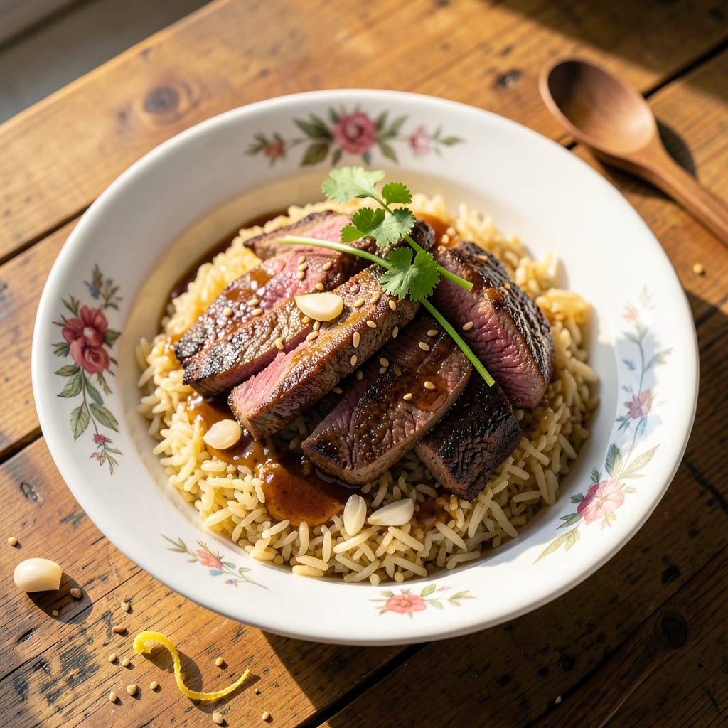 Beef and Jasmine Rice Recipe: Wok-Hei Crispy Beef Over Fragrant Grains