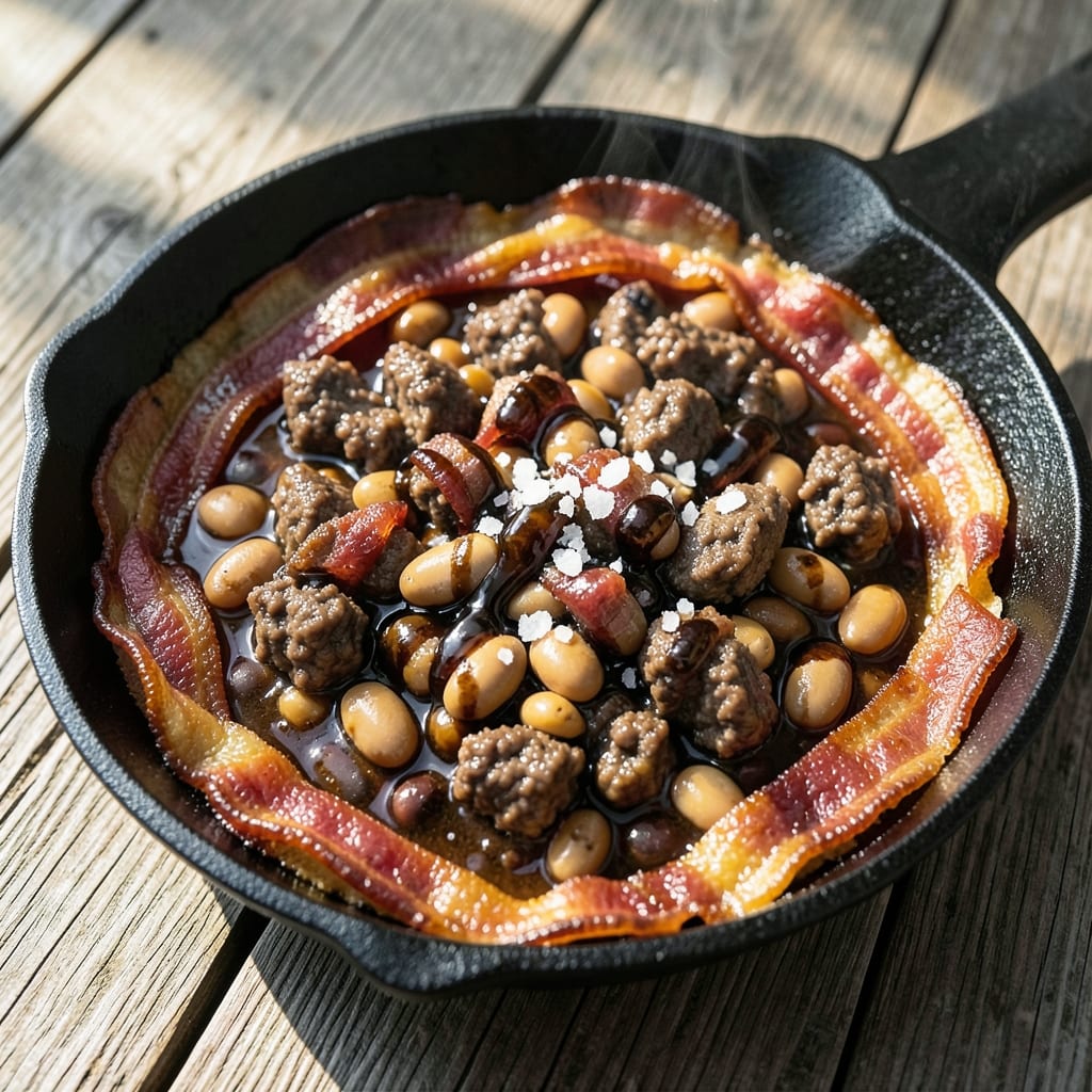 Beans, Bacon, and Ground Beef Recipe: Smoky-Sweet One-Pan Heartiness