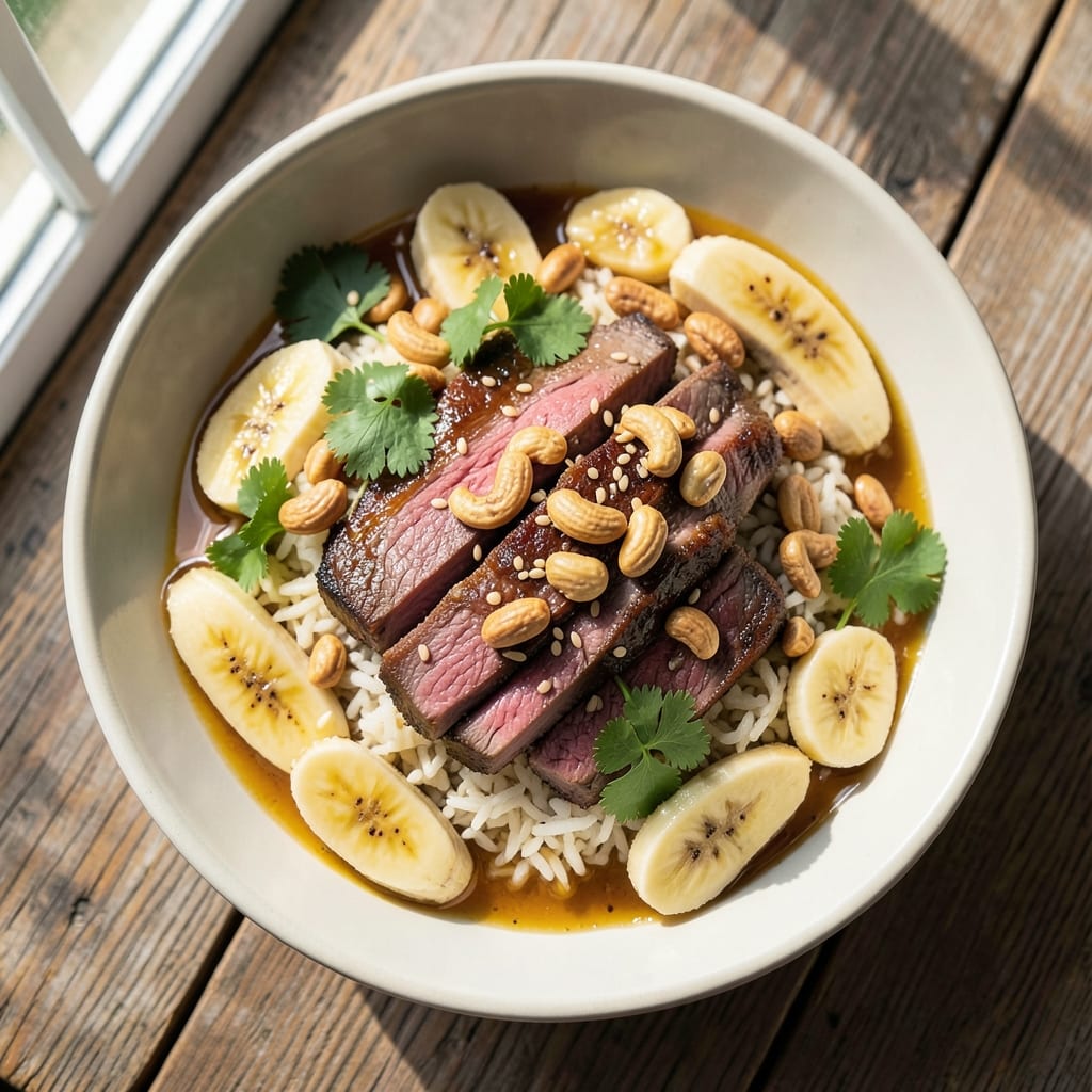 Beef and Banana Bowl Recipe: Sweet-Savory Fusion With Crispy Edges