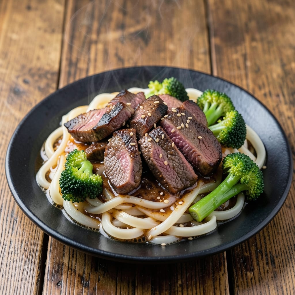 Beef and Broccoli Udon Recipe: Wok-Heated Crispy Beef and Silky Noodles