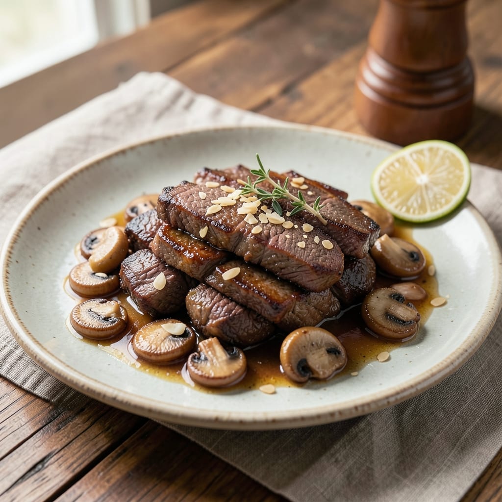 Beef and Mushroom Filipino Recipe: Soy-Sauce Simmered Umami Bomb