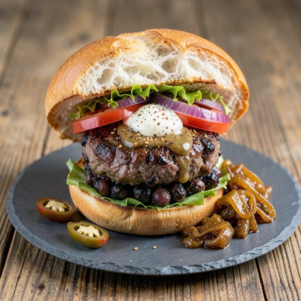 Beef and Black Bean Burgers Recipe: Spiced Protein-Packed Patties With Crunchy Toppings