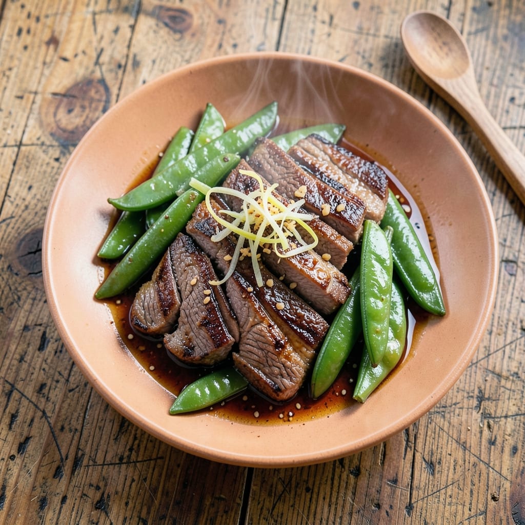 Beef and Sugar Snap Peas Recipe: Wok-Hei Crispy Beef with Sweet Peas