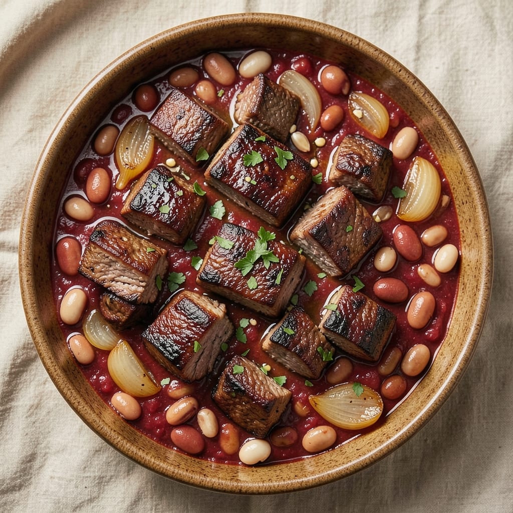 Beef and Bean Casserole Recipe: Hearty One-Pot with Caramelized Onions