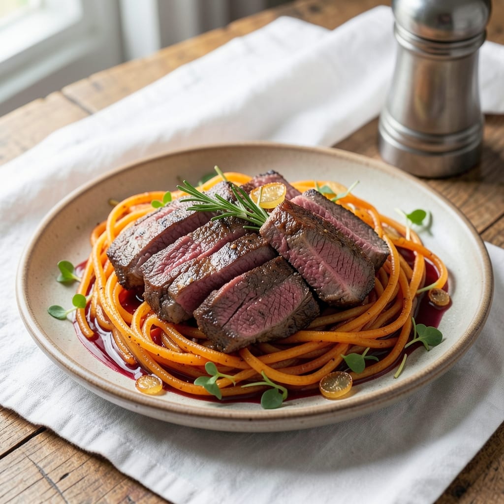Beef and Spaghetti Squash Recipe: Savory Meat Over Roasted Noodles