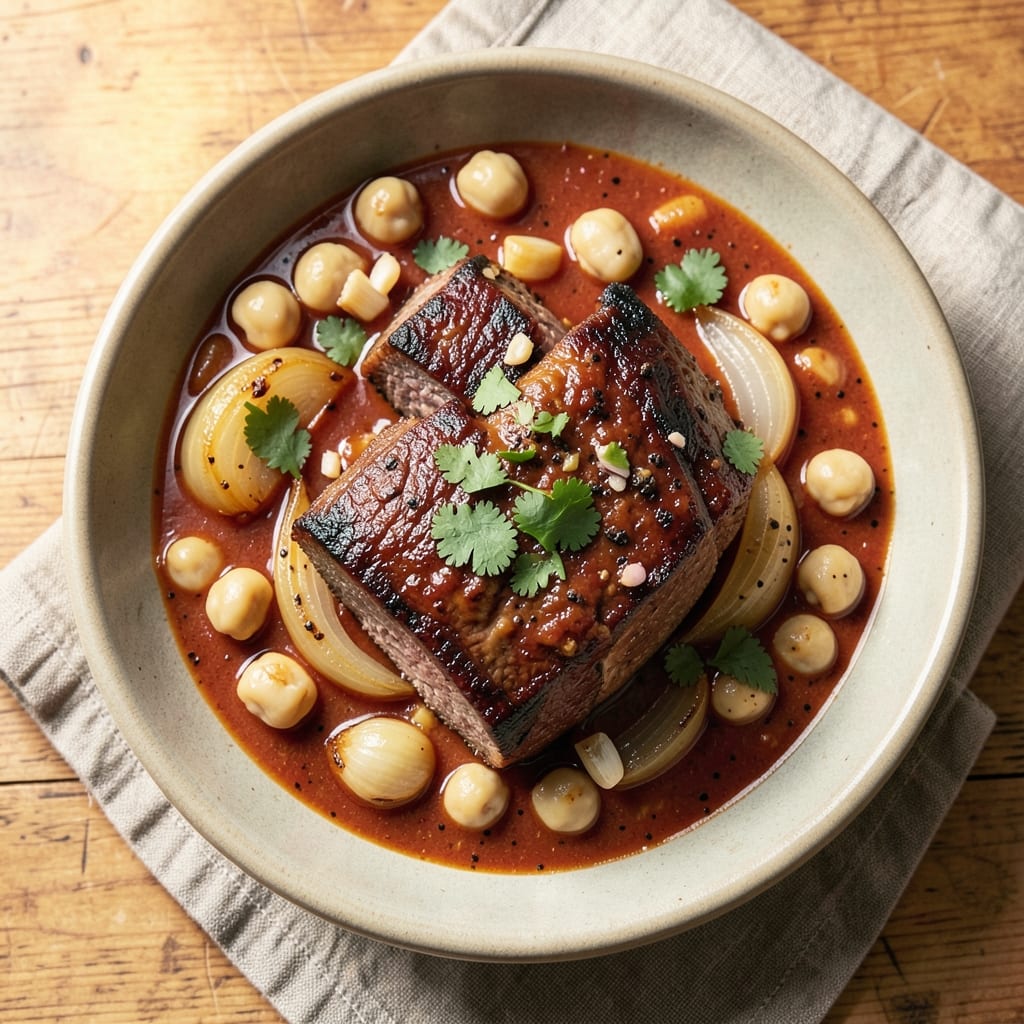 Beef and Chickpea Curry Recipe: Spiced Tomato Base with Tender Beef and Soft Chickpeas