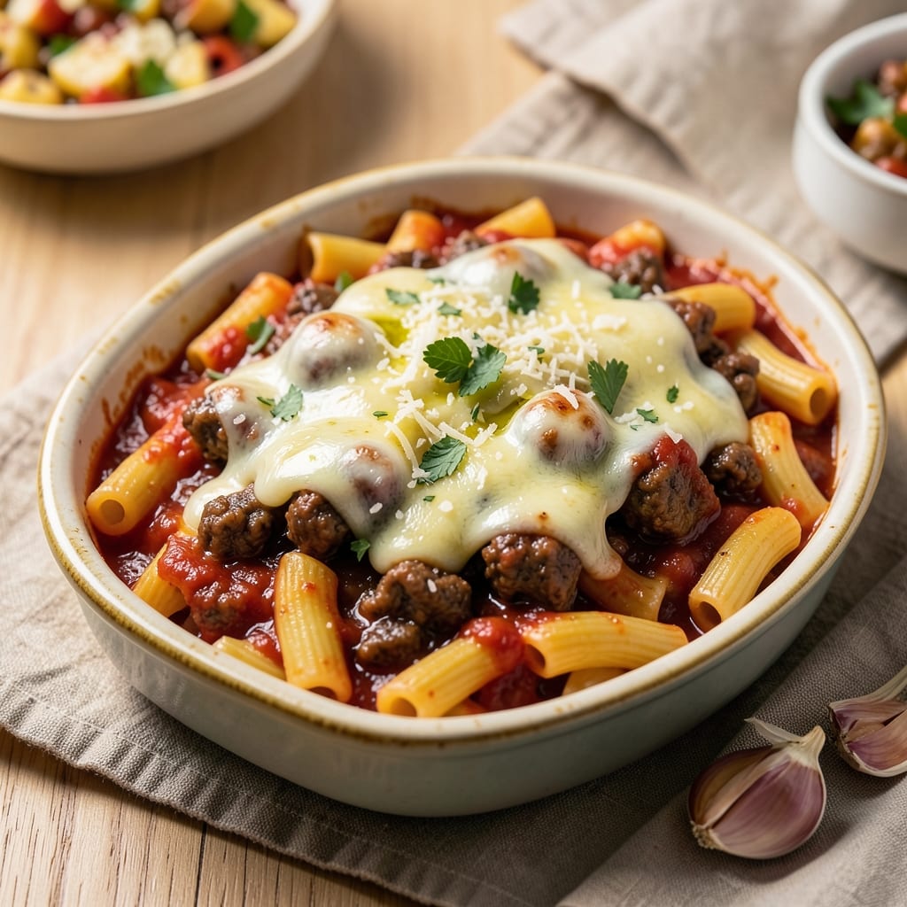 Baked Beef Rigatoni Recipe: Cheesy Crust Meets Tender Beef in One Bake