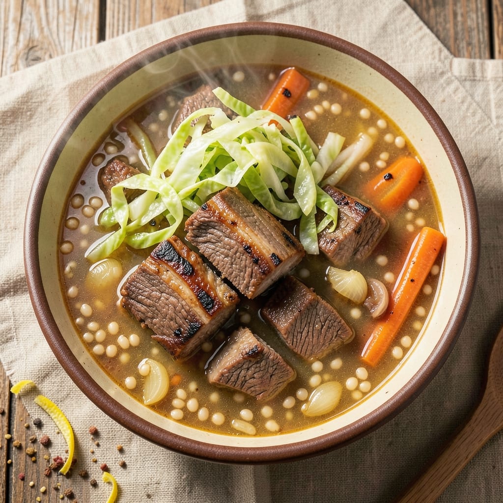 Beef Barley and Cabbage Soup Recipe: Hearty Winter Stew With Chewy Grains