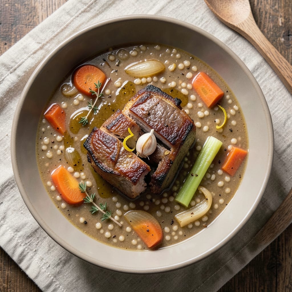 Beef Shank and Barley Soup Recipe: Deep Umami Simmer with Chewy Grains