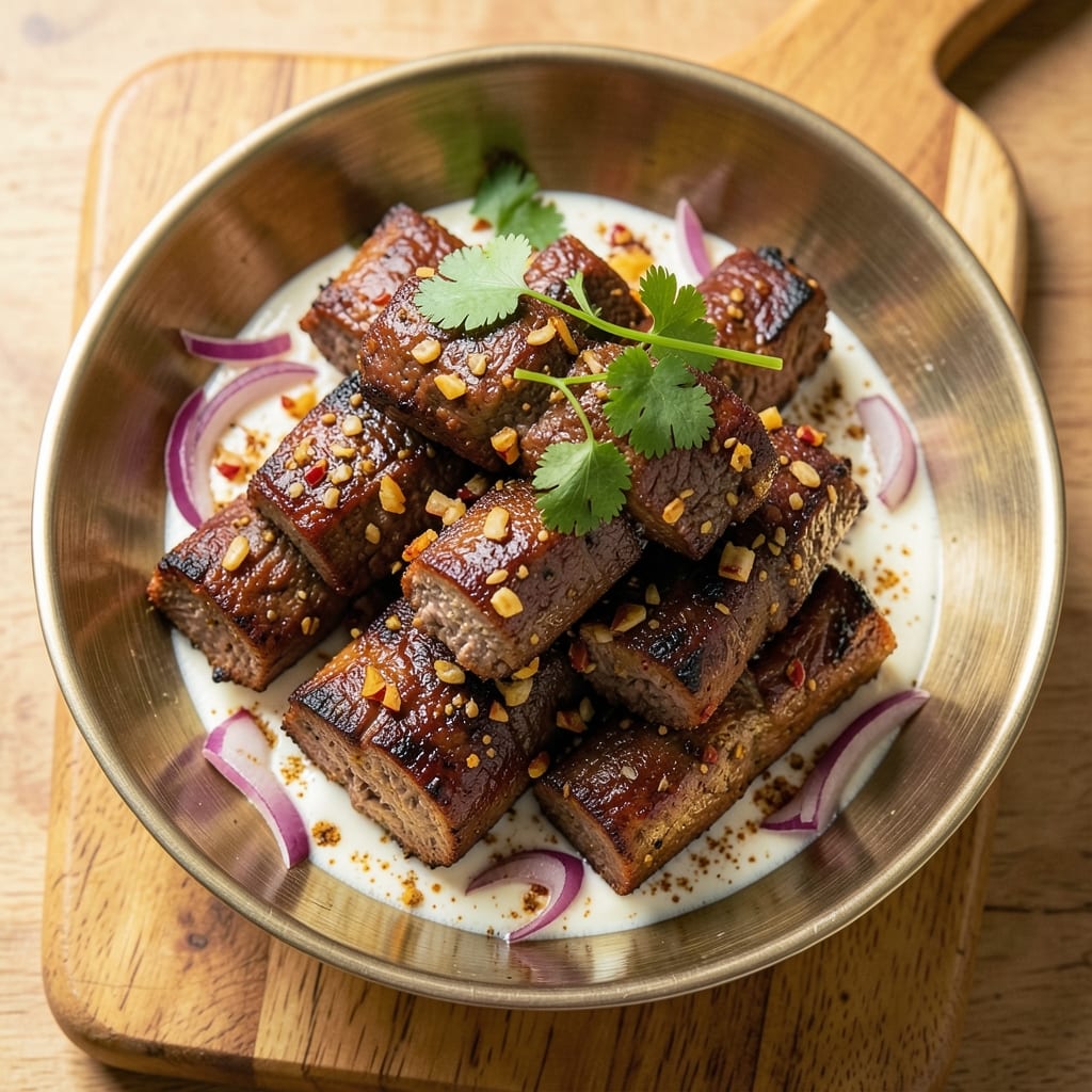 Beef Bihari Kabab Recipe: Charred Spice-Kissed Bites With Yogurt Tang