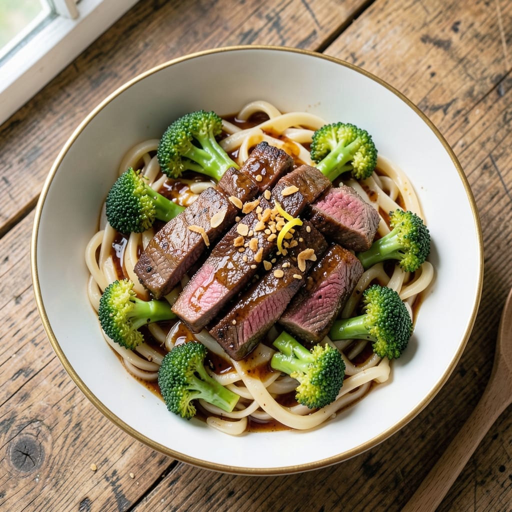Beef and Broccoli Udon Stir Fry Recipe: Wok-Heated Crispy Beef and Silky Noodles