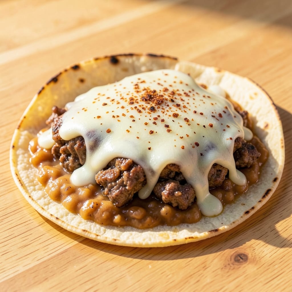 Beef and Refried Bean Burrito Recipe: Crispy Tortilla Wraps With Melted Cheese Magic