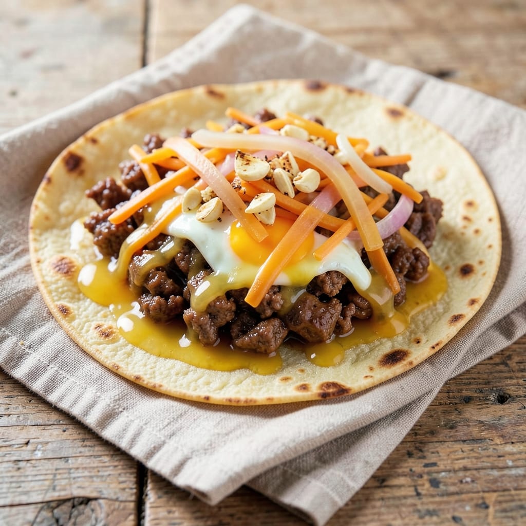 Beef and Egg Burrito Recipe: Breakfast Burrito Stacks With Crispy Tortillas