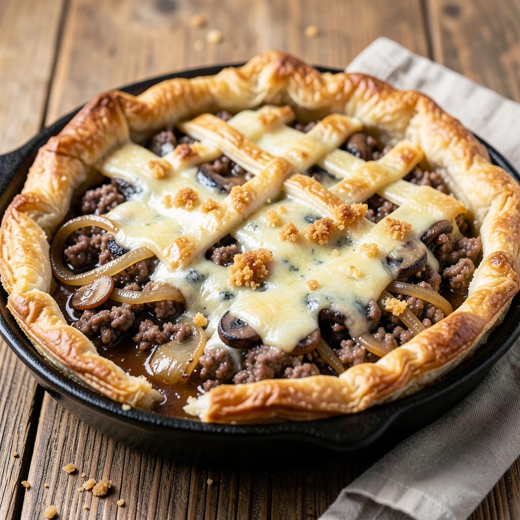 Beef and Stilton Pie Recipe: Buttery Pastry Crust With Melty Cheese Filling