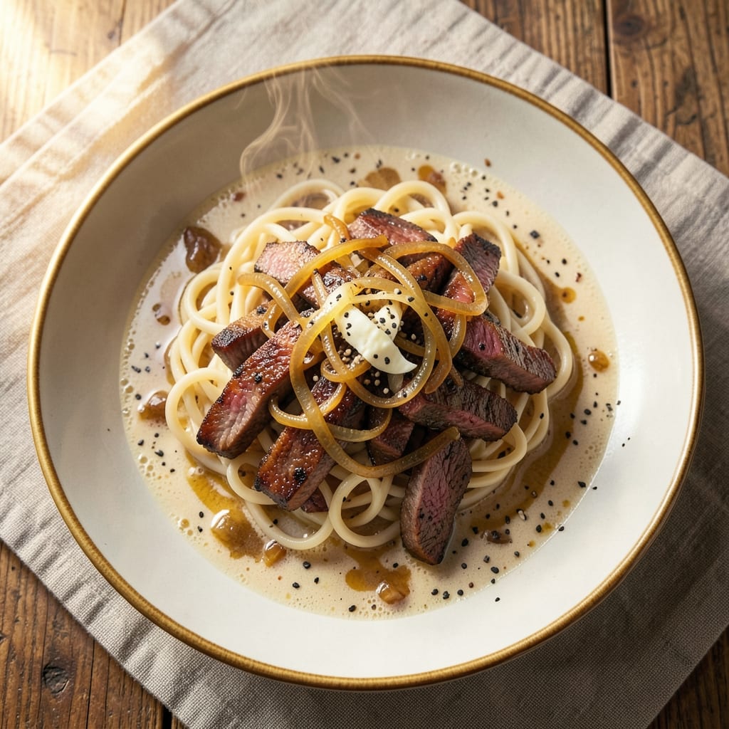 Beef and Noodles Recipe with French Onion Soup: Deep-Caramelized Onions Meet Tender Beef in One Pot