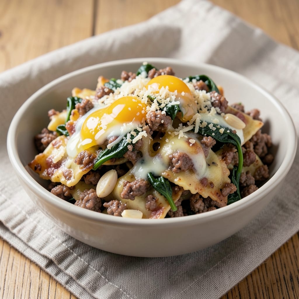 Beef and Cheese Ravioli Filling Recipe: Buttery Spinach and Parmesan Richness