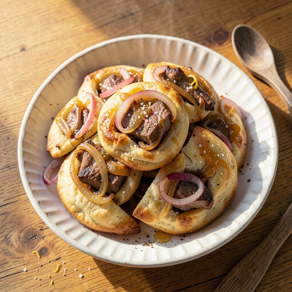 Beef and Onion Piroshki Recipe: Flaky Dough Hugs Savory Filling