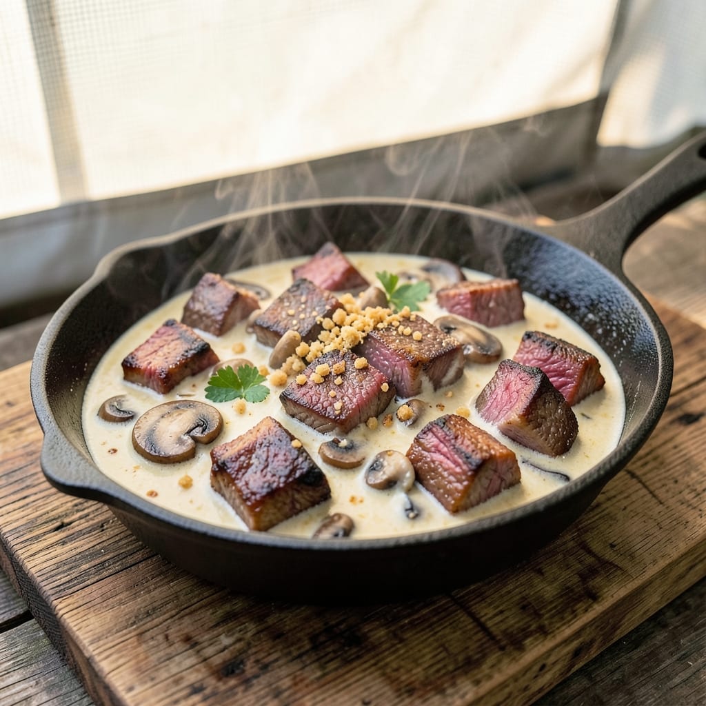 Backpacking Beef Stroganoff Recipe: One-Pot Creaminess With Mushroom Depth