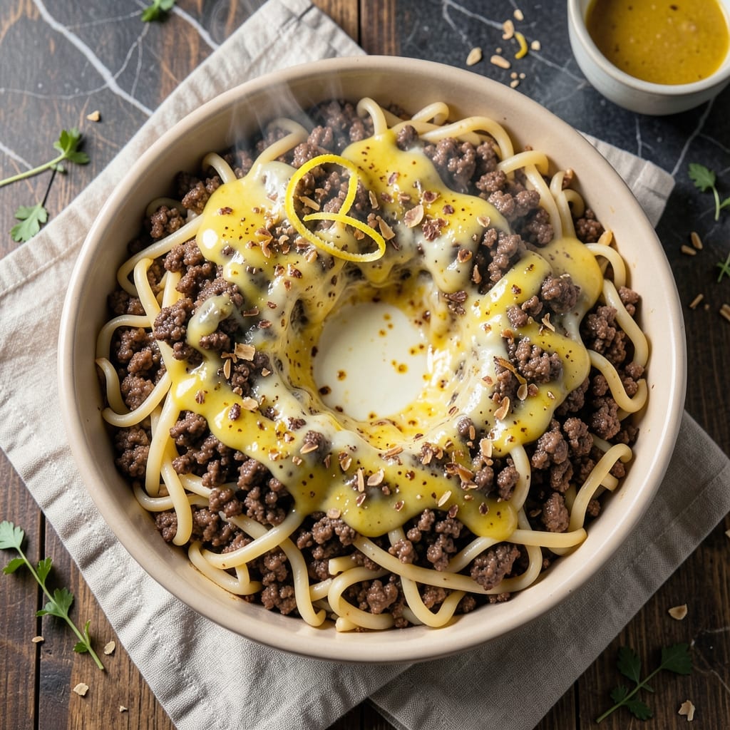 Beef and Egg Noodle Casserole Recipe: Crispy Top, Melty Cheese, One-Pan Magic