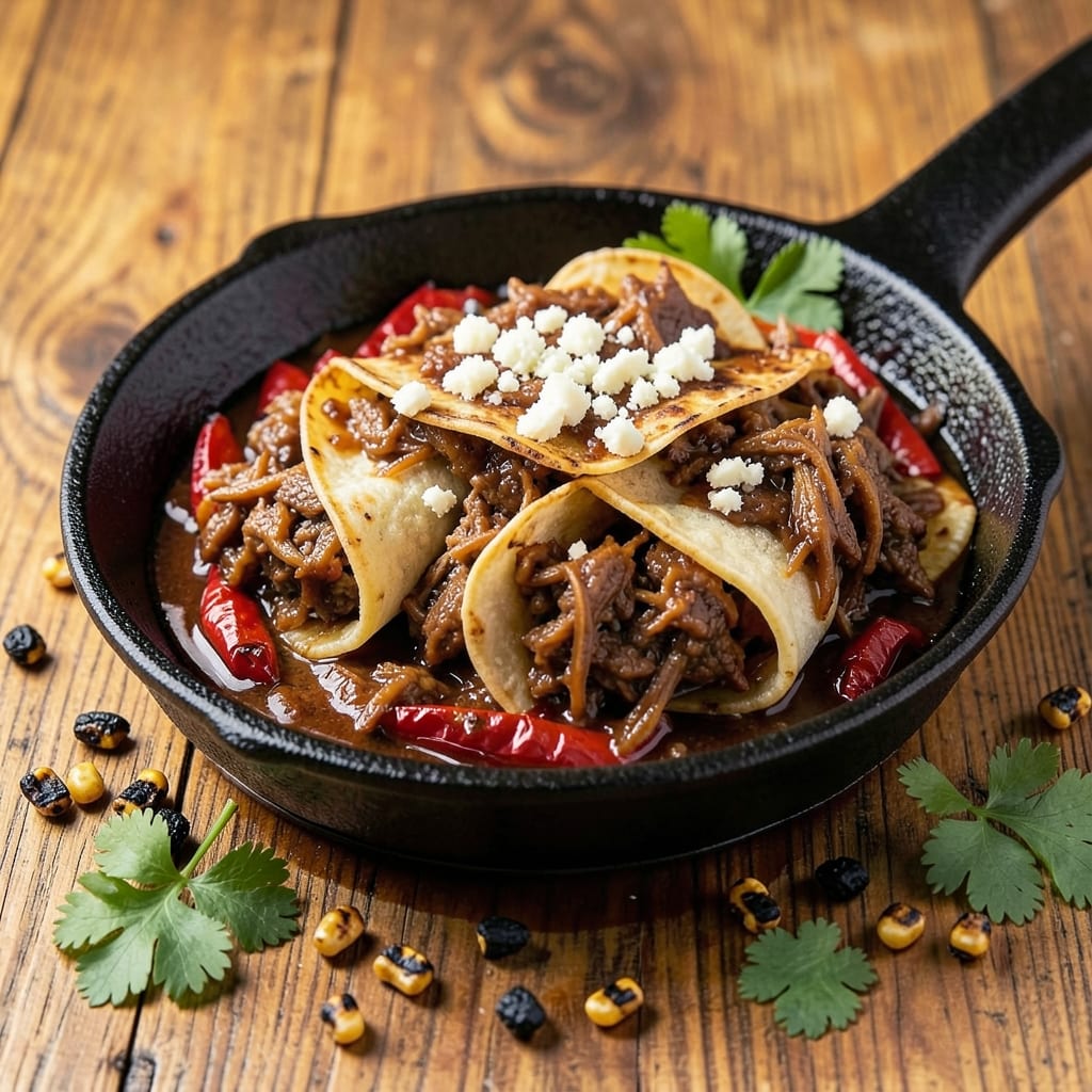 Beef Barbacoa Enchiladas Recipe: Smoky Chipotle Filling in Crispy Tortillas