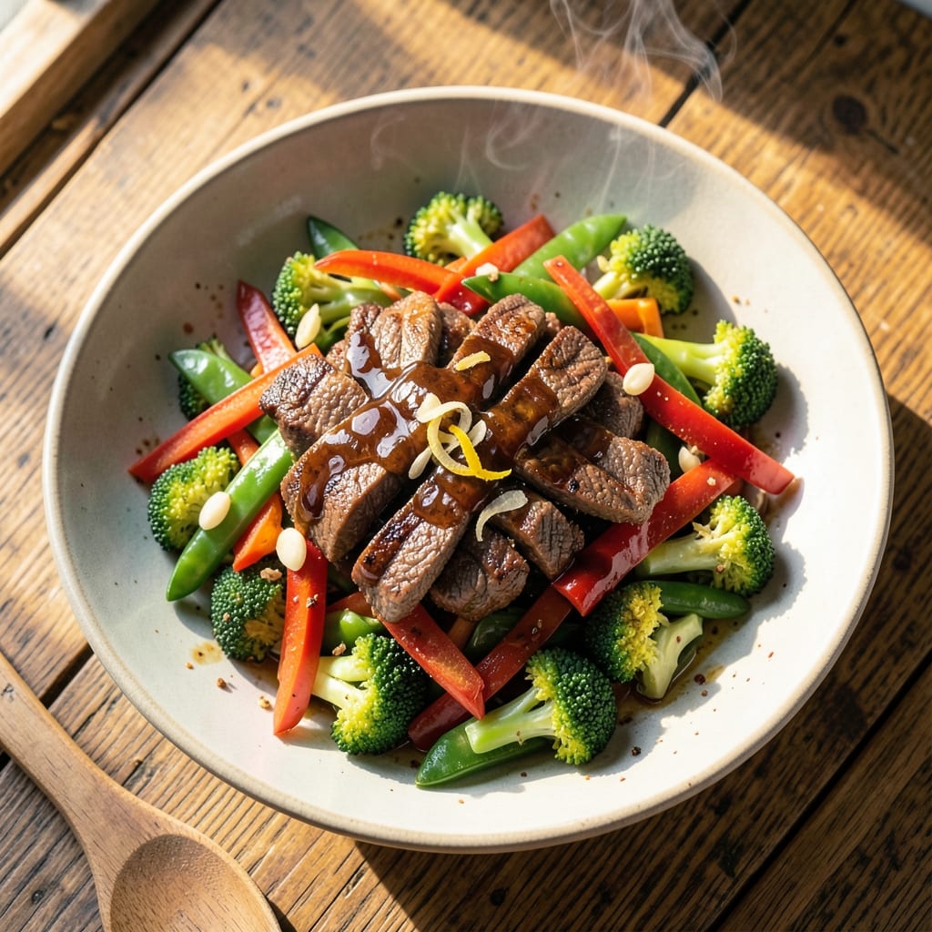 Beef and Vegetable Chinese Recipe: Wok-Hei Crispy Bites with Silky Sauce