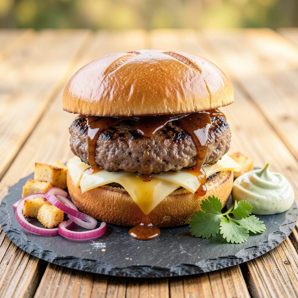 Barbeque Beef Burgers Recipe: Smoky Grill Char and Juicy Centers