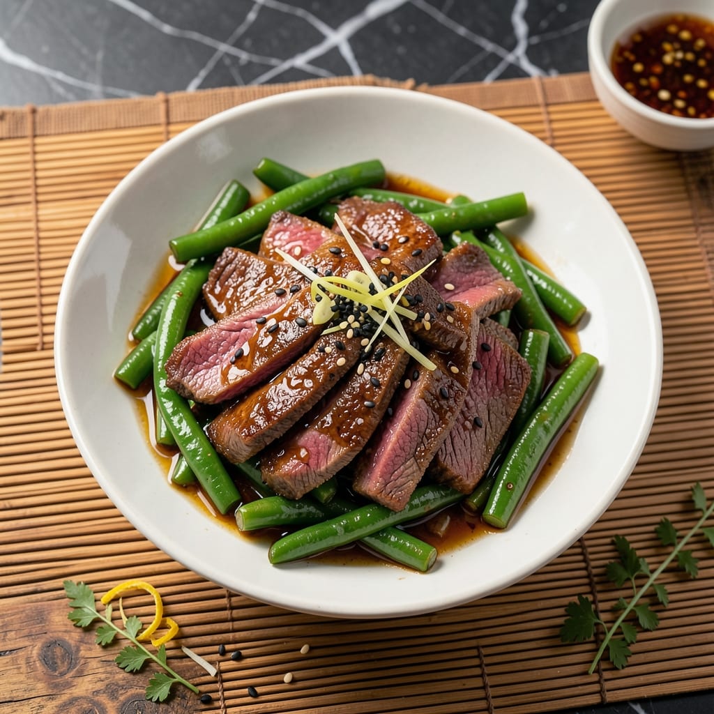 Beef and Green Beans Chinese Recipe: Wok-Hei Crispy Beef with Bright Sauce