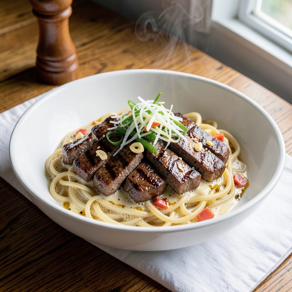 Beef and Butter Noodles Recipe: Wok-Heated Crispy Beef with Silky Noodles