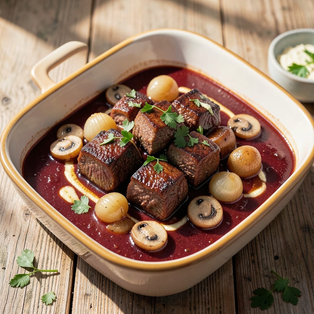 Beef Au Vin Recipe: Deep Wine-Braised Beef With Mushroom Richness