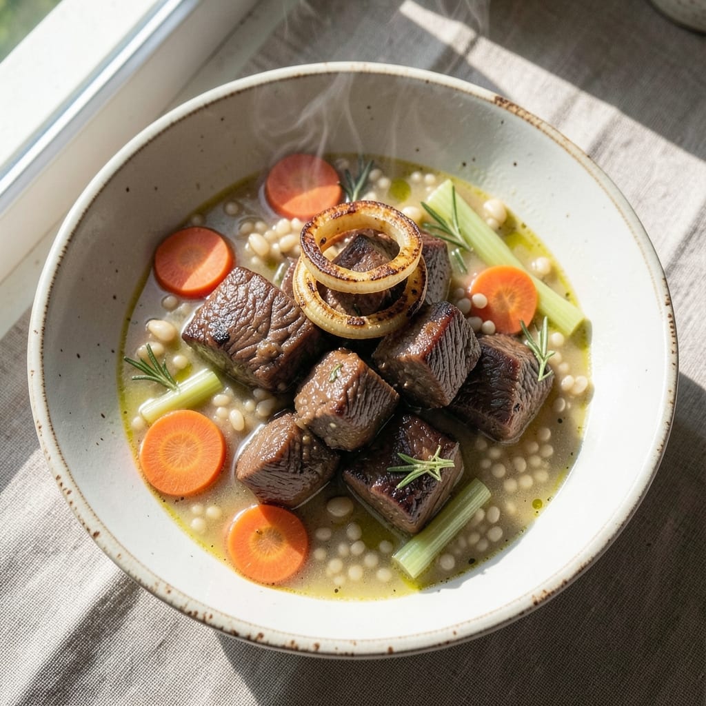 Beef and Barley Soup Recipe Jamie Oliver: Hearty Simmered Flavor with Chewy Barley