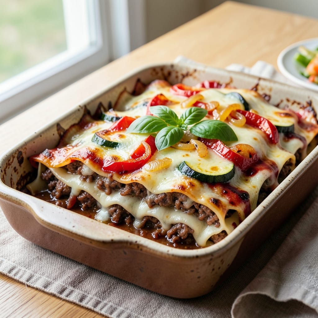 Beef and Veg Lasagna Recipe: Layered Richness With No-Boil Pasta