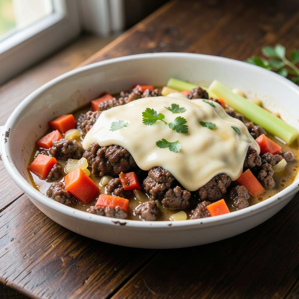 Beef and Velveeta Recipe: One-Pot Creamy Cheese Fondue Style