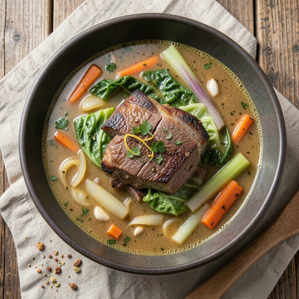 Award-Winning Vegetable Beef Soup Recipe With Cabbage: Deep Umami Broth That Wins Judges Over