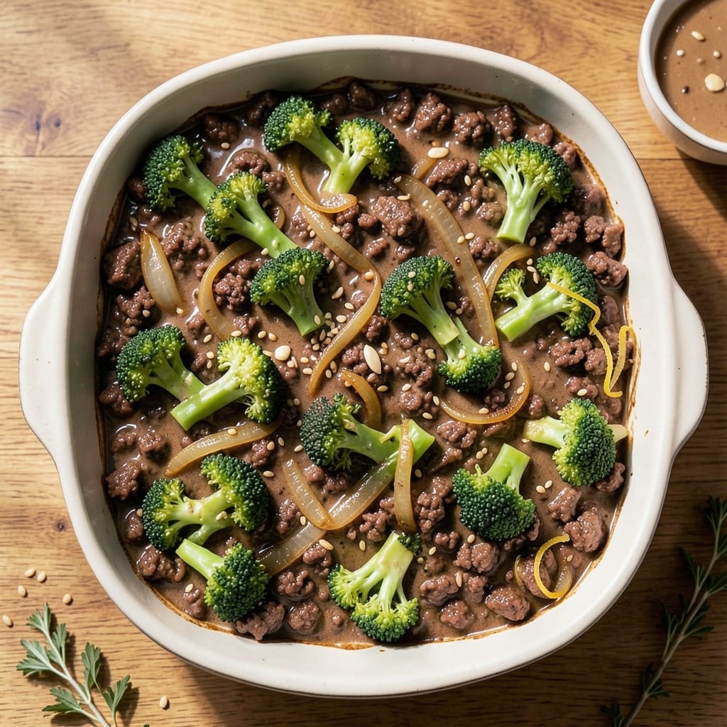 Beef and Broccoli Casserole Recipe: Cheesy Crisp-Top Comfort in One Pan