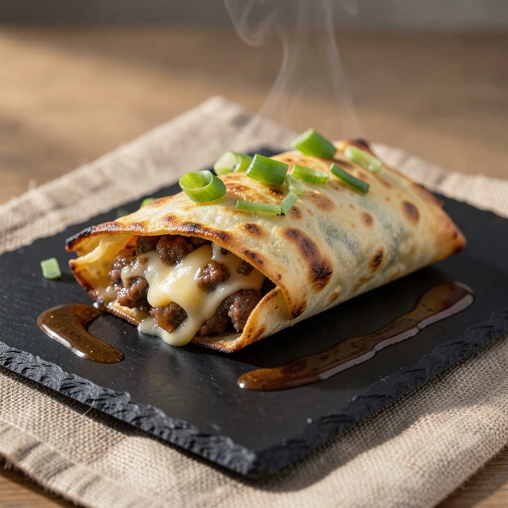 Beef and Cheese Egg Roll Recipe: Crispy Tortilla Hugs Melty Filling