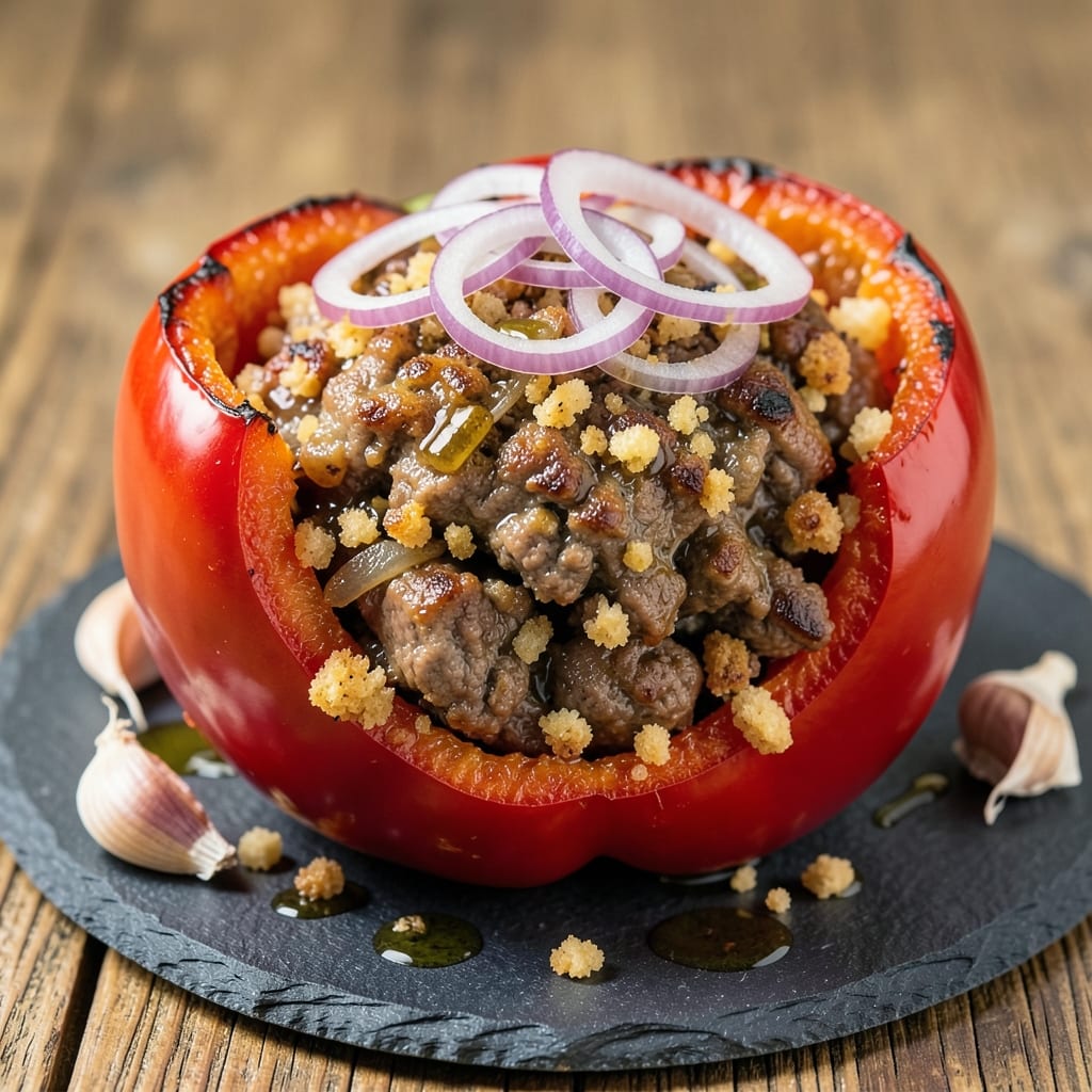 Beef and Bread Recipe: Crispy Stuffed Peppers With Herbed Filling