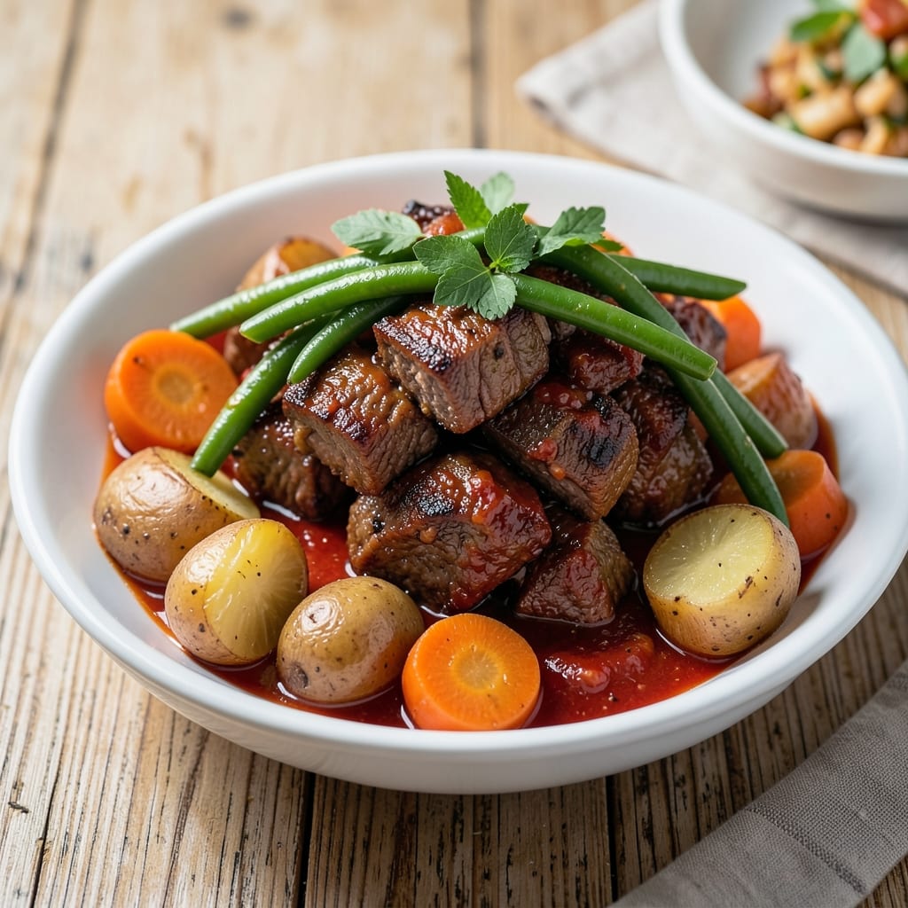 Beef Afritada Pinoy Recipe: Tomato-Sauce Simmered Beef with Crispy Potatoes