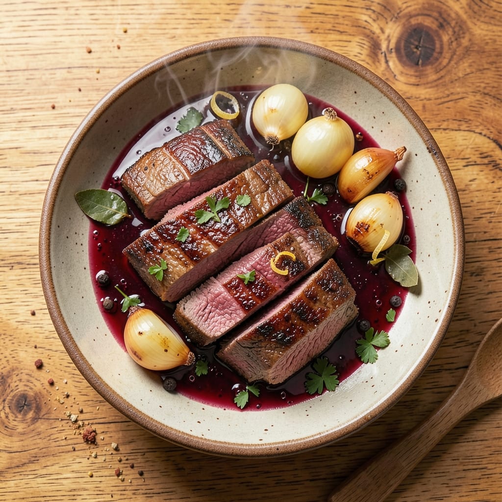 Bavarian Beef Recipe: Slow-Simmered Marinated Meat with Tangy Cream Sauce