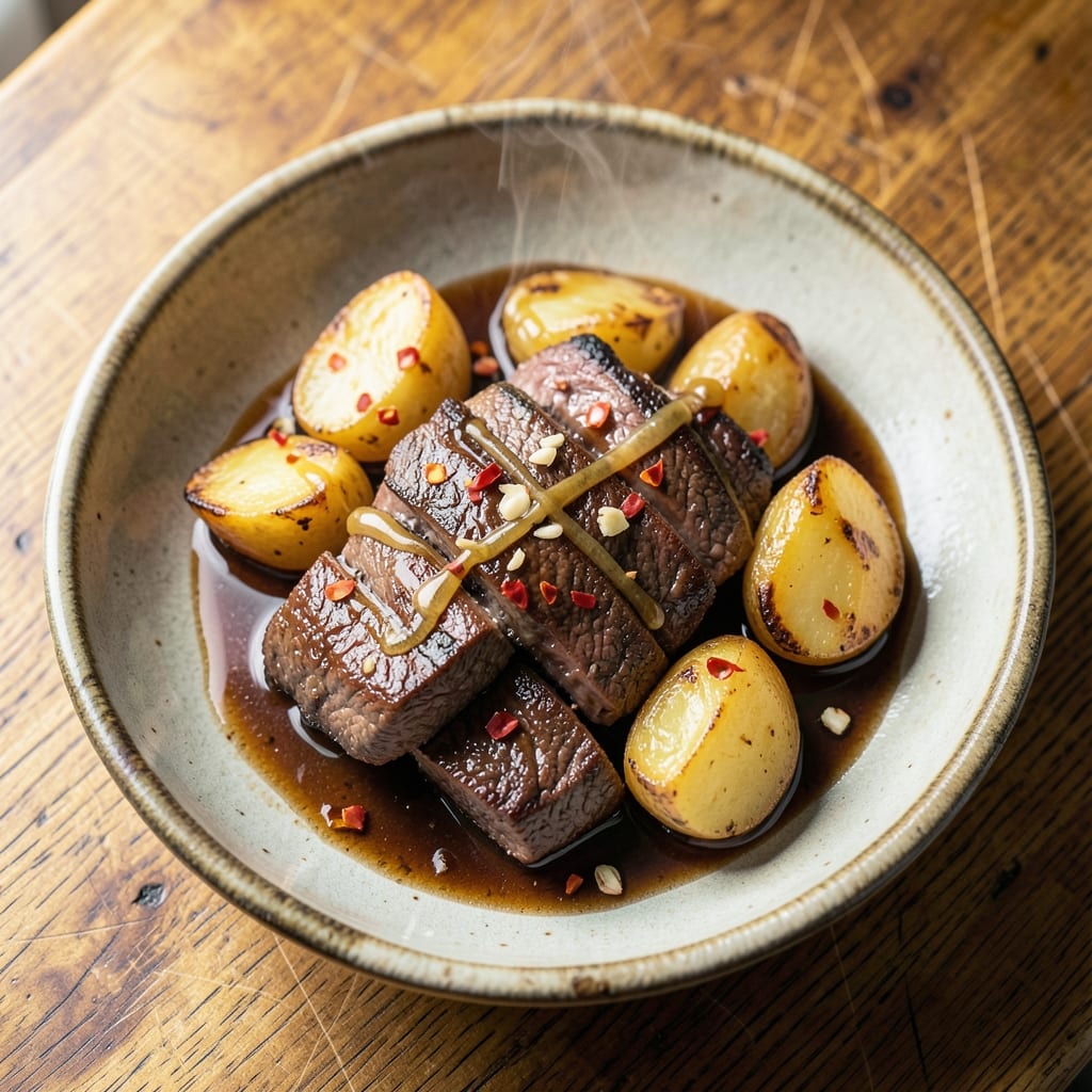Beef and Potato Chinese Recipe: Wok-Hei Crispy Beef with Silky Potatoes