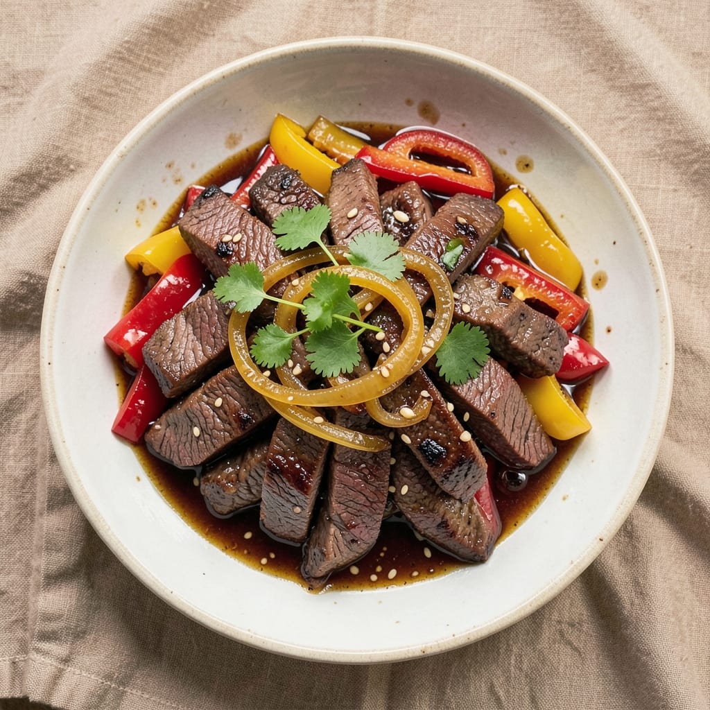 Beef and Pepper Bowl Recipe: Wok-Hei Crispy Beef with Charred Veggies