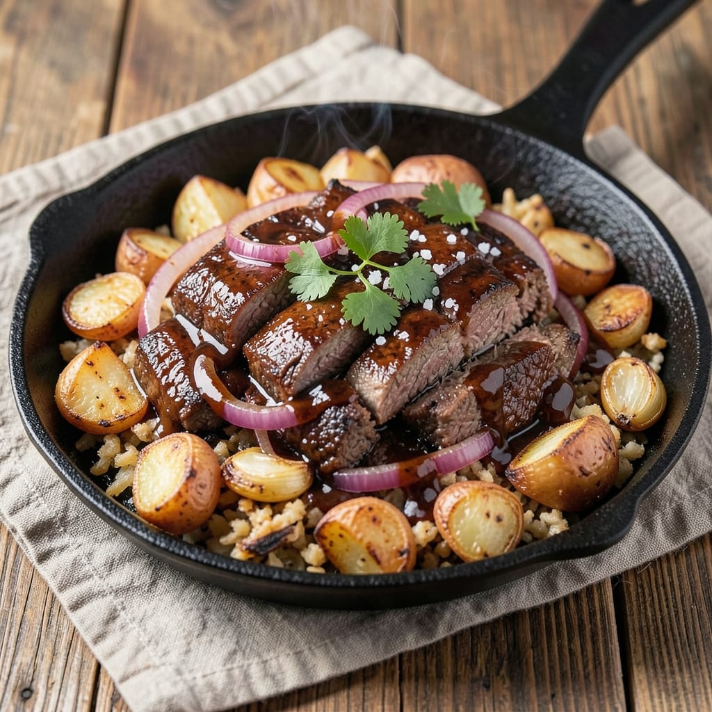 BBQ Beef Hash Recipe: Smoky Spiced Potatoes and Crispy Beef Bites