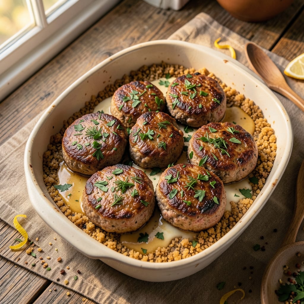 Baked Beef Patties Recipe: Juicy Centers With Herbed Crust Seal